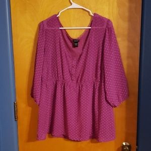 HOST PICK 🌟Torrid dot peplum sheer top-NWOT